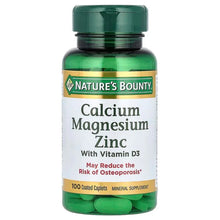 Nature's Bounty, Calcium Magnesium Zinc with Vitamin D3, 100 Coated Caplets