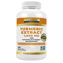 Nature_sLabTurmericExtract1000mgwithCurcuminC3Complex_BioPerine_180VegetarianCapsules - USA Mega Market
