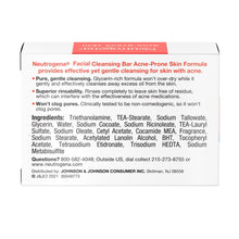 Neutrogena Acne Face Wash Bar, Acne Treatment for Acne-Prone Skin, Facial Cleanser, 3.5 oz