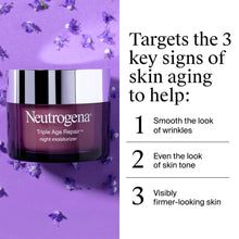Neutrogena Triple Age Repair Night Cream Face Moisturizer, 1.7 oz