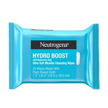 Neutrogena Hydro Boost Trifecta: Water Gel Facial Moisturizer, Gel Cleanser, & Makeup Remover Wipes, Set