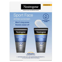 Neutrogena Sport Face Sunscreen, Oil-Free, 2 pk. 2.5 fl. oz.