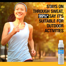 Neutrogena Sport Spray Sunscreen, SPF 70, Sweat/Water Resistant, 5 fl. oz., 2 pack