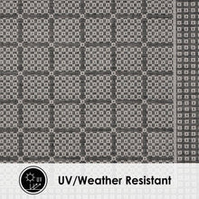 Nicole Miller New York Patio Country Luna Contemporary Geometric Indoor/Outdoor Area Rug, Black/Gray