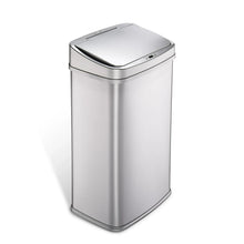 Nine-Stars-13-2-gal-50L-Motion-Sensor-Rectangular-Trash-Can-Silver-Stainless-Ste - USA Mega Market
