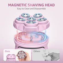 Nogroa Electric Razor for Women, 6D Rechargeable Cordless Body Head Shaver, Waterproof Wet Dry Bikini Trimmer for Lady Face, Leg, Arm, Bikini Area
