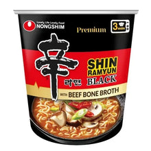 Nongshim, Shin Black Premium Noodle Soup Cups, Spicy, 3.5 oz, 8-Count