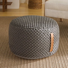 Nourison Cotton Woven Looped Pouf