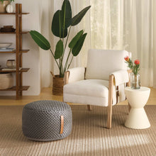 Nourison Cotton Woven Looped Pouf