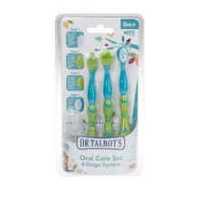 Nuby 4- Stage System Oral Care Set, 1 Massager and 3 Brushes