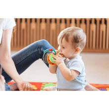 Nuby Animal Flash Cards Silicone Teether Toy Ring for Babies, Multicolor Animals