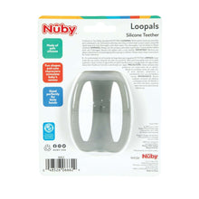 Nuby Loopals Silicone Teether for Babies, Gray Sloth Infant Teething Toy