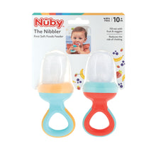 Nuby Nibbler First Soft Foods Feeder with Hygienic Case for Infants, 2 Pack