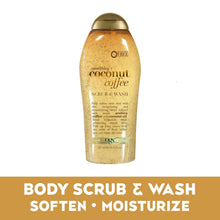 (4 pack) OGX Smoothing + Coconut Coffee Exfoliating Body Scrub, 19.5 Fl oz