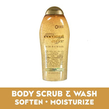 (4 pack) OGX Smoothing + Coconut Coffee Exfoliating Body Scrub, 19.5 Fl oz