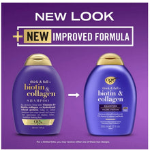 OGX Thick & Full + Biotin & Collagen Volumizing Hair Shampoo and Conditioner Duo, 13 fl oz