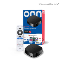 onn 4K Plus Streaming Device, Google TV - Ultra-fast Streaming, Stunning 4K UHD, 16GB Storage, 2GB RAM, Dolby Vision & Atmos, Remote with Voice Control
