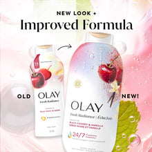 Olay Fresh Radiance Body Wash with Essence of Black Cherry and Vanilla, Vitamin B3 and Antioxidant Blend
