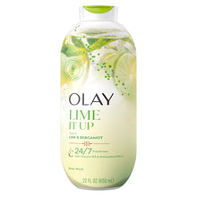 Olay Lime It Up Body Wash with Notes of Lime and Bergamot, Vitamin B3 and Antioxidant Blend, 22oz