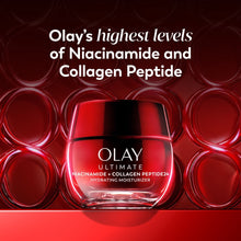 Olay Ultimate Hydrating Moisturizer with Niacinamide, Collagen Peptide, Skincare for Face, 1.7 oz., 2pk