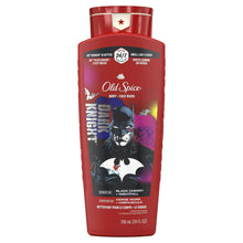 Old Spice Cleansing Body Wash for Men, 24/7 Shower Fresh, 2 in 1 Body and Face Wash, Rich Lather, Batman, Black Cherry and Nightfall Scent, 24oz