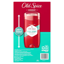 Desodorante Old Spice High Endurance, protección de 48 horas, Pure Sport, 3.0 oz., paquete de 5.