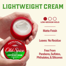 Old Spice Lightweight Cream for Men, Healthy and Strong with Vitamin E and Biotin, Men's Hair Styling Lightweight Cream, Low-Medium Hold, Matte Finish, 2.22 oz (PACK OF 3 )