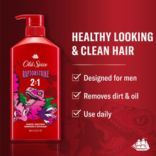 Old Spice Raptorstrike 2in1 Shampoo & Conditioner for Men, Healthy Looking & Clean Hair, 21.9 fl oz (PACK OF 3 )
