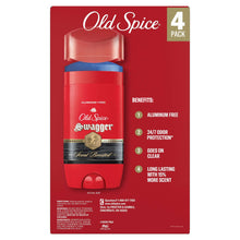 Old Spice Swagger Scent Boosted Aluminum Free Deodorant, 3 oz, 4-pack
