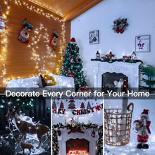 Ollny 66ft 200 LED Christmas String Lights, 8 Lighting Modes 3 Timing Waterproof Indoor Outdoor Christmas Lights for Holiday Decorations, White