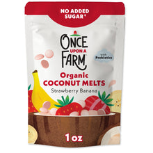 Once Upon a Farm Organic Coconut Melts, Strawberry Banana, 1oz Bag