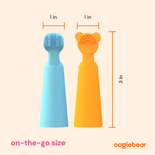 Oogiebear Baby Manual Toothbrush and Tongue Scraper – Finger Brush for Newborns and Infants, Silicone bristles, BPA-Free Dental Kit