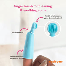 Oogiebear Baby Manual Toothbrush and Tongue Scraper – Finger Brush for Newborns and Infants, Silicone bristles, BPA-Free Dental Kit