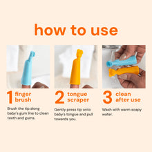 Oogiebear Baby Manual Toothbrush and Tongue Scraper – Finger Brush for Newborns and Infants, Silicone bristles, BPA-Free Dental Kit