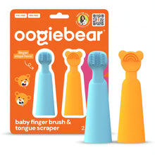 Oogiebear Baby Manual Toothbrush and Tongue Scraper – Finger Brush for Newborns and Infants, Silicone bristles, BPA-Free Dental Kit
