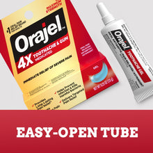 (4 pack) Orajel 4X Medicated Oral Pain Gel for Toothache & Gum Pain, 0.25 oz