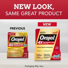(4 pack) Orajel 4X Medicated Oral Pain Gel for Toothache & Gum Pain, 0.25 oz