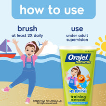 Orajel Naturals Ms. Rachel Training Toothpaste and Toothbrush, Natural Watermelon, 1 oz