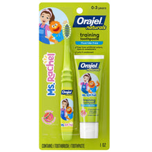 Orajel Naturals Ms. Rachel Training Toothpaste and Toothbrush, Natural Watermelon, 1 oz