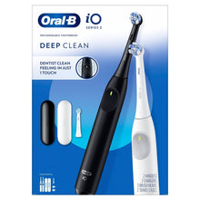 Oral-B iO Series 2 Electric Toothbrush, Pure White & Night Black, 2pk., 3 Brush Heads
