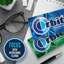 Chicle Orbit Mint sin azúcar, paquete variado, 14 piezas, 18 paquetes.