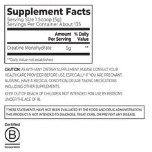 Orgain, monohidrato de creatina micronizada, sin sabor, 1.48 libras 