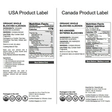 Organic Whole Blanched Almonds — Non-GMO, Kosher, Vegan — by Food to Live