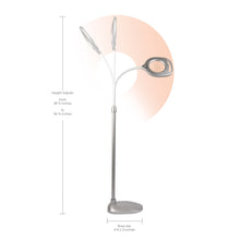 OttLite 2-in-1 LED Magnifier Floor and Desk Lamp