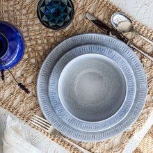 Over&back 12-Piece Ridge Rim Stoneware Dinnerware Set
