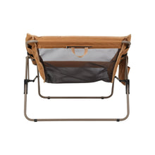 Ozark Trail Padded Foldable Camping Glamping Chair with Side Storage, Brown and Beige, Adult