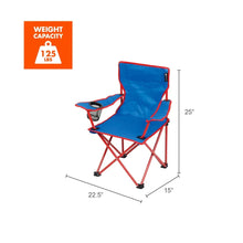 Ozark Trail Quad Camp Chair with Cupholder for Kids, Child Use