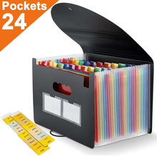 PHANCIR24PocketAccordionFileOrganizerThicker-Sturdy-FreestandingFilePaperFolderwithLabelsforClas_7282_1 - USA Mega Market