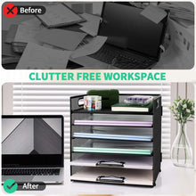 PHANCIR6-TierDeskOrganizerPaperStorageBox-StationeryTraywithHandleMeshStationeryTrayDesktopFileC_8077_7 - USA Mega Market