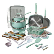 The Pioneer Woman Sutton 34-Piece Ceramic Nonstick Cookware and Bakeware Set, Beige
